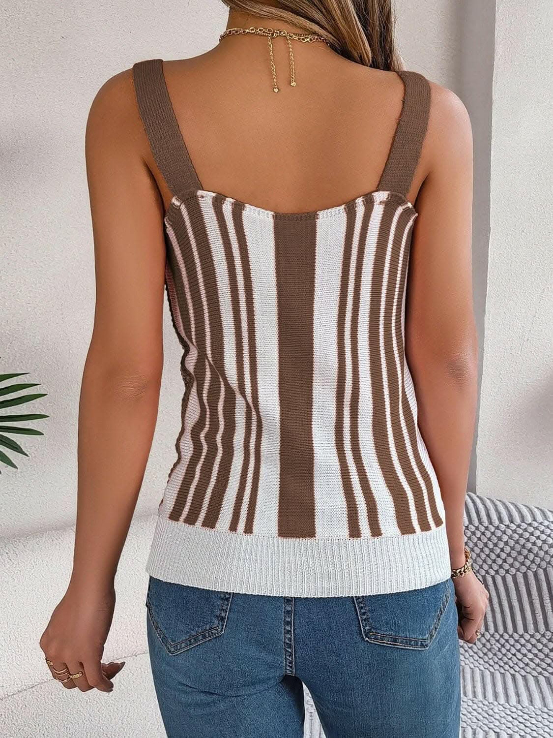 Elegant sheer v-neck tank top - Love Salve 