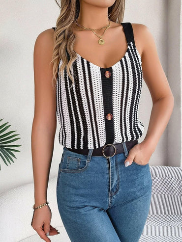 Elegant sheer v-neck tank top - Love Salve 