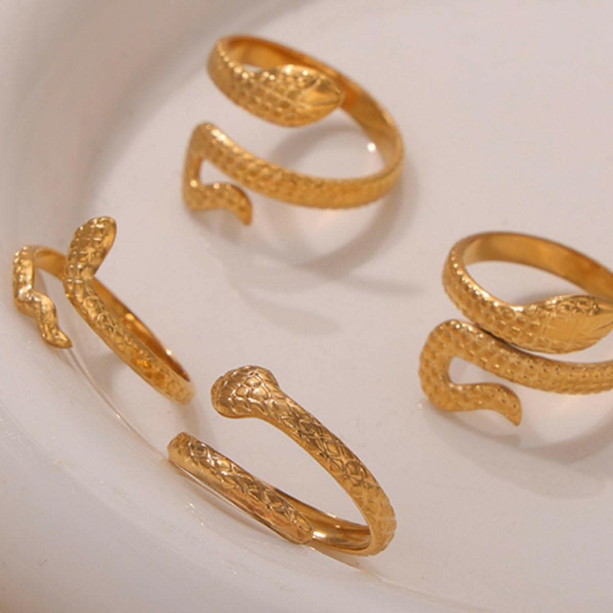 Elegant snake bypass ring - Love Salve 