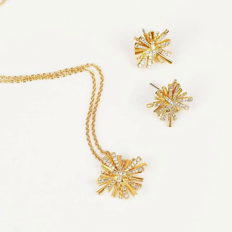 Elegant starburst gold jewelry set - Love Salve 