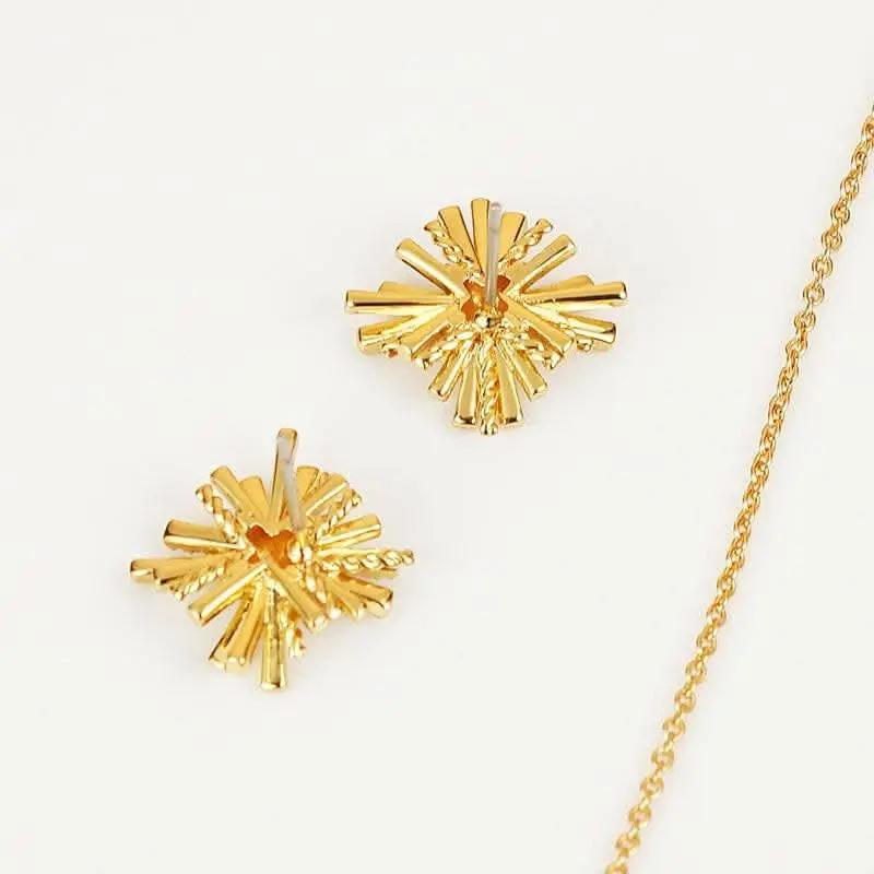 Elegant starburst gold jewelry set - Love Salve 