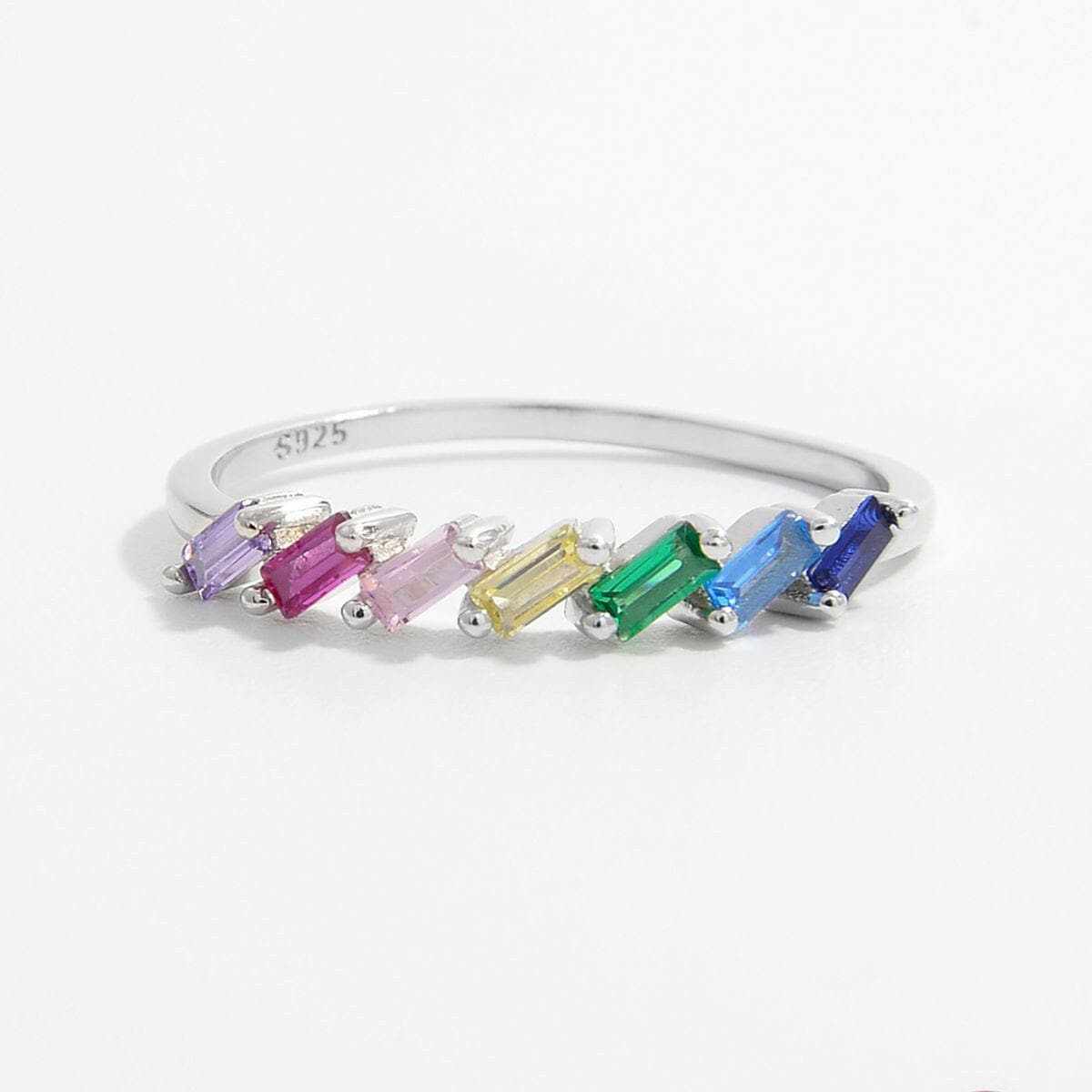 Elegant sterling silver zircon ring - Love Salve 