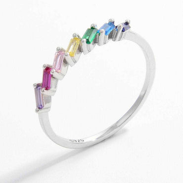 Elegant sterling silver zircon ring - Love Salve 