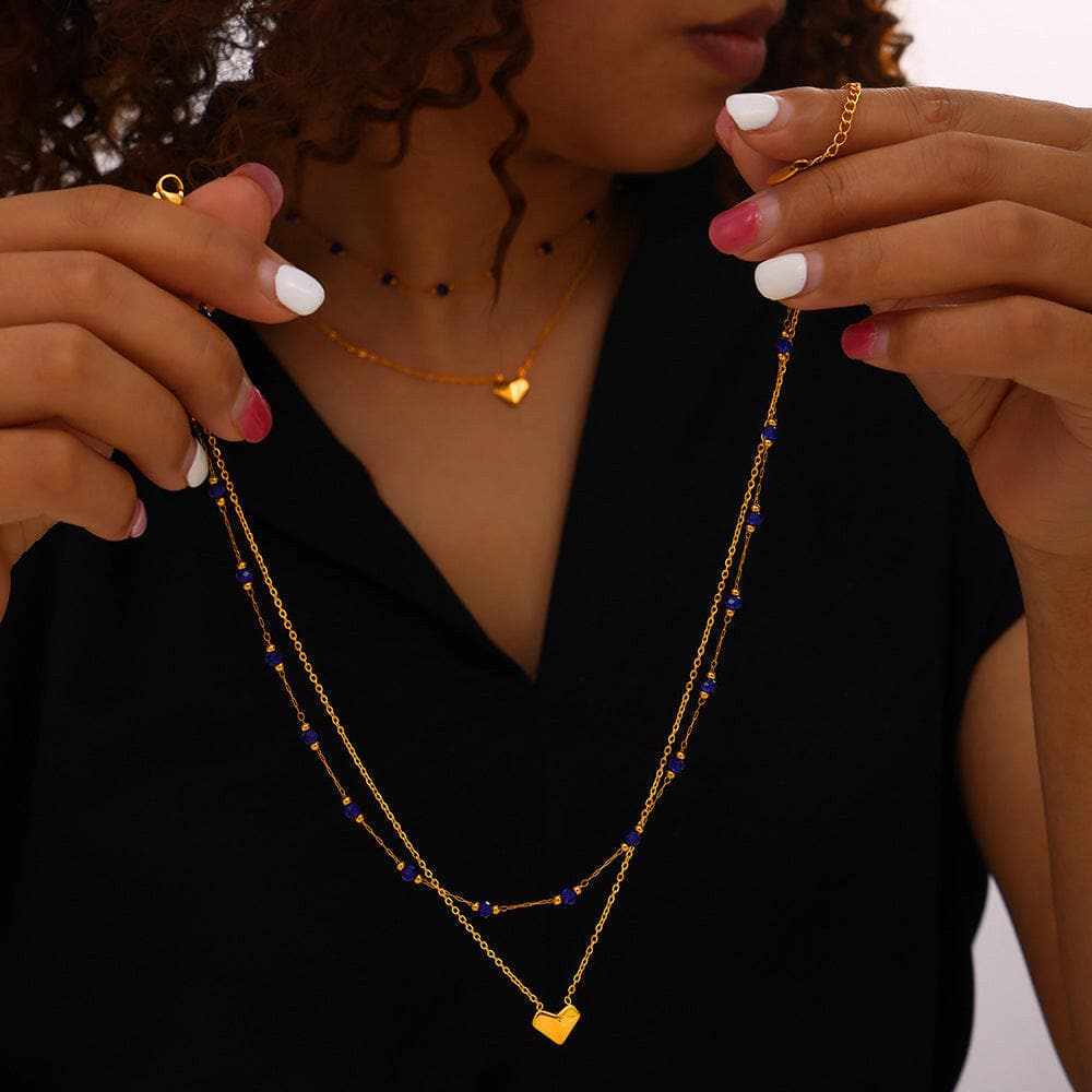 Elegant titanium steel crystal necklace - Love Salve 