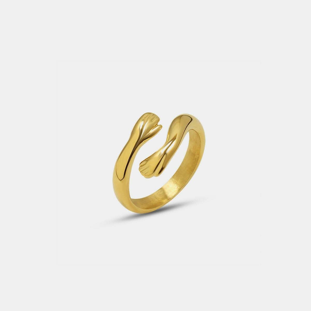 Elegant titanium steel hug ring - Love Salve 