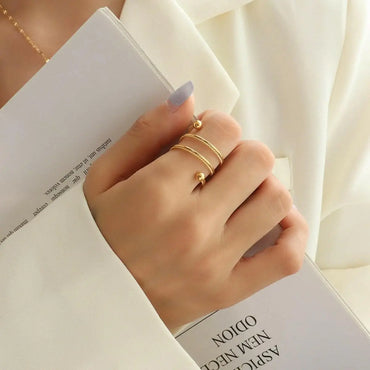 Elegant titanium steel wrap ring - Love Salve 