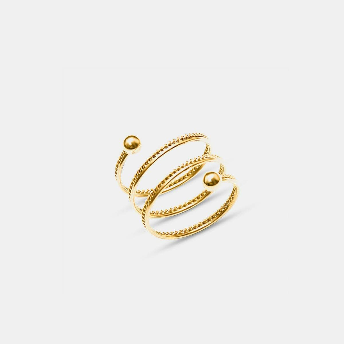 Elegant titanium steel wrap ring 