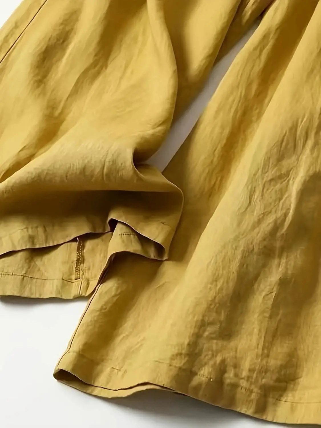 Elegant wide leg pants with elastic waist - Love Salve 