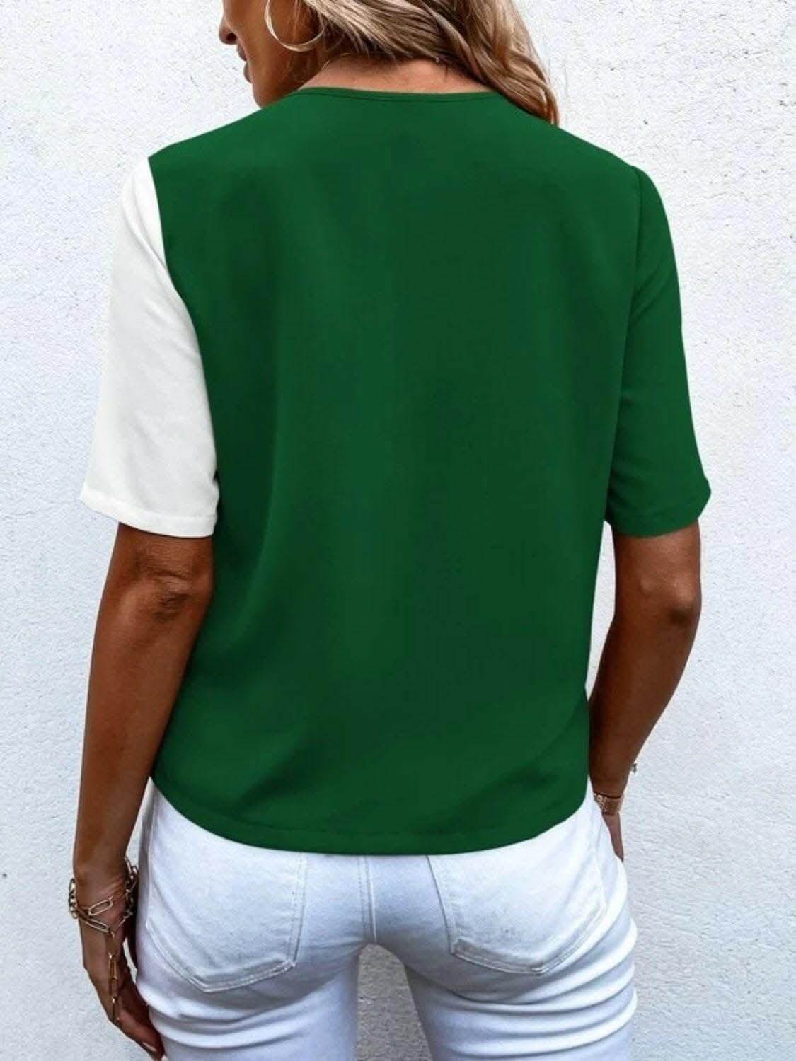 Elegant wrap blouse with buttons - Love Salve 