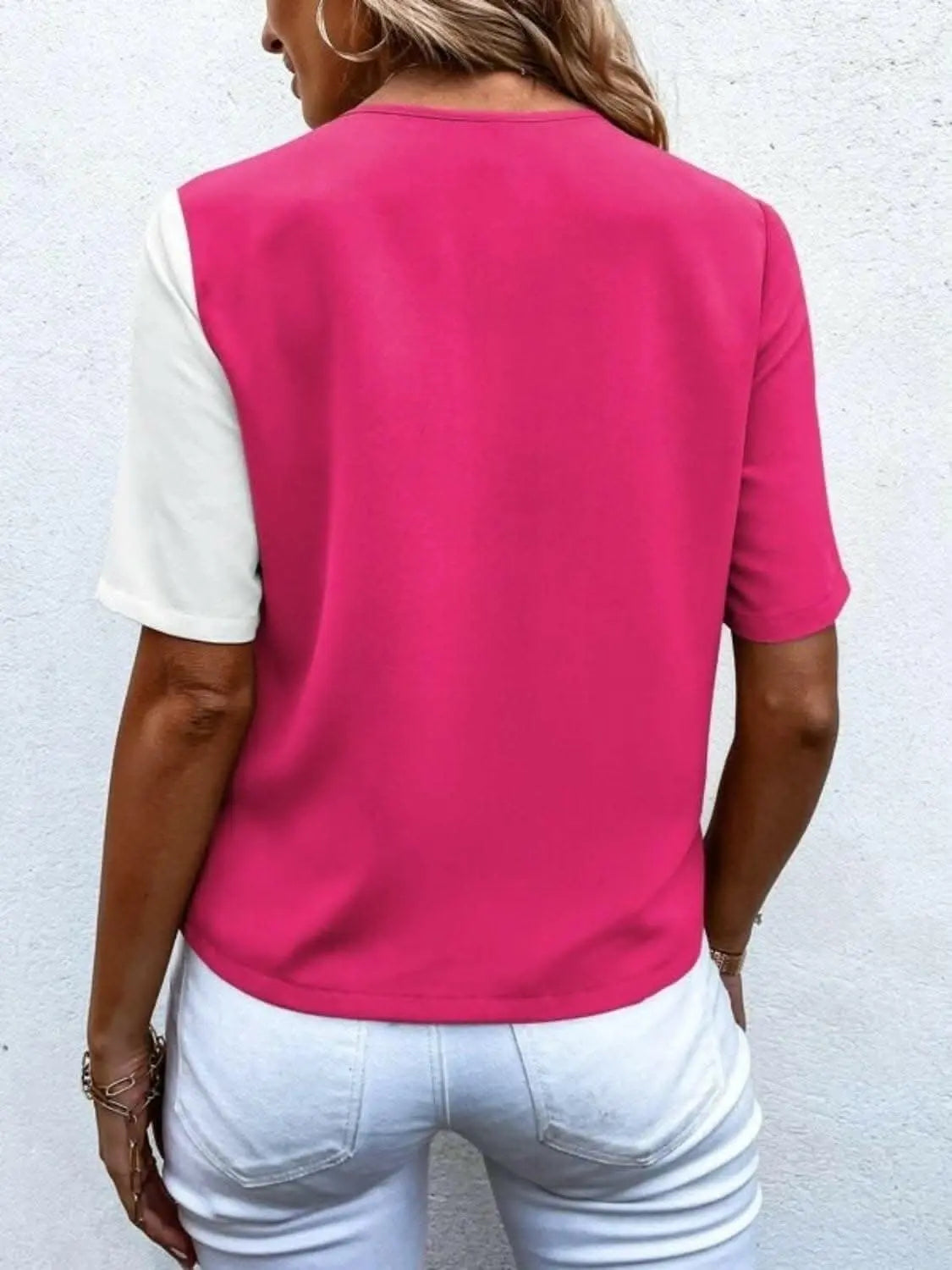 Elegant wrap blouse with buttons - Love Salve 