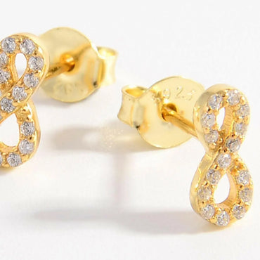 Elegant zircon infinity stud earrings - Love Salve 