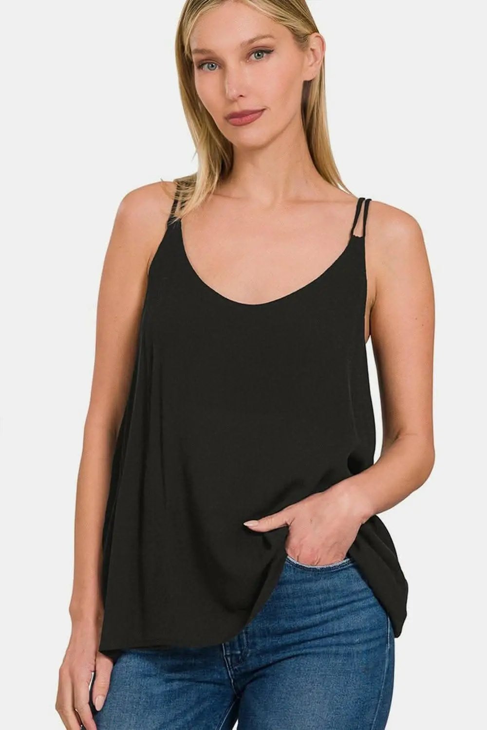 Elevate Your Style with the Zenana V-Neck Woven Cami - Love Salve 