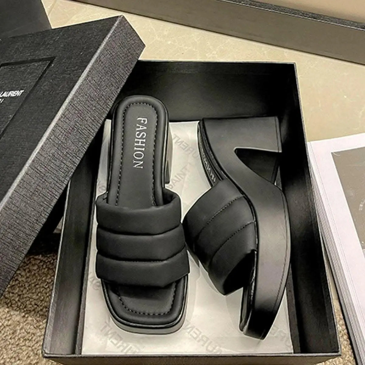 Elevated block heel sandals - Love Salve 