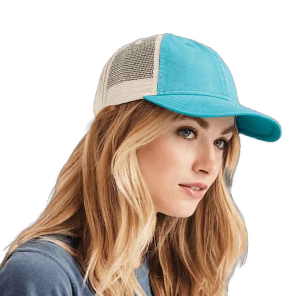 Embroidered Wifey/Hubby Pigment-Dyed Trucker Hat – Anniversary Gift Cap Adorb.co