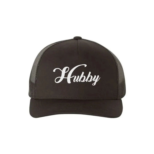 Embroidered Hubby Trucker Hat – Classic Mesh Cap for Wedding or Anniversary Adorb.co
