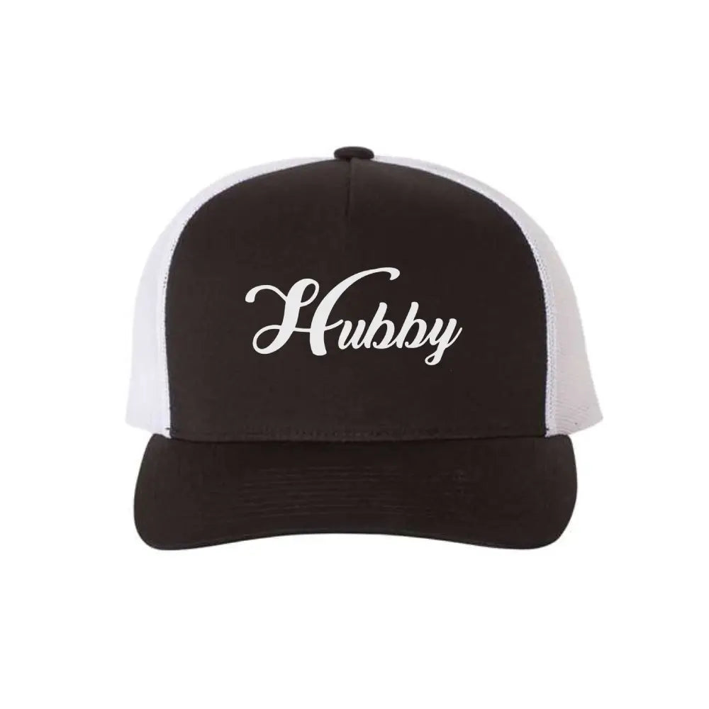 Embroidered Hubby Trucker Hat – Classic Mesh Cap for Wedding or Anniversary Adorb.co