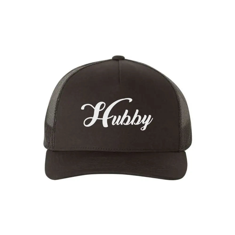 Embroidered Hubby Trucker Hat – Classic Mesh Cap for Wedding or Anniversary Adorb.co