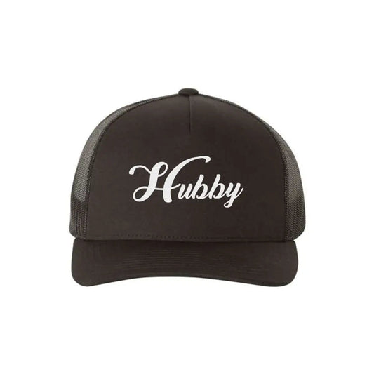Embroidered Hubby Trucker Hat – Classic Mesh Cap for Wedding or Anniversary Adorb.co