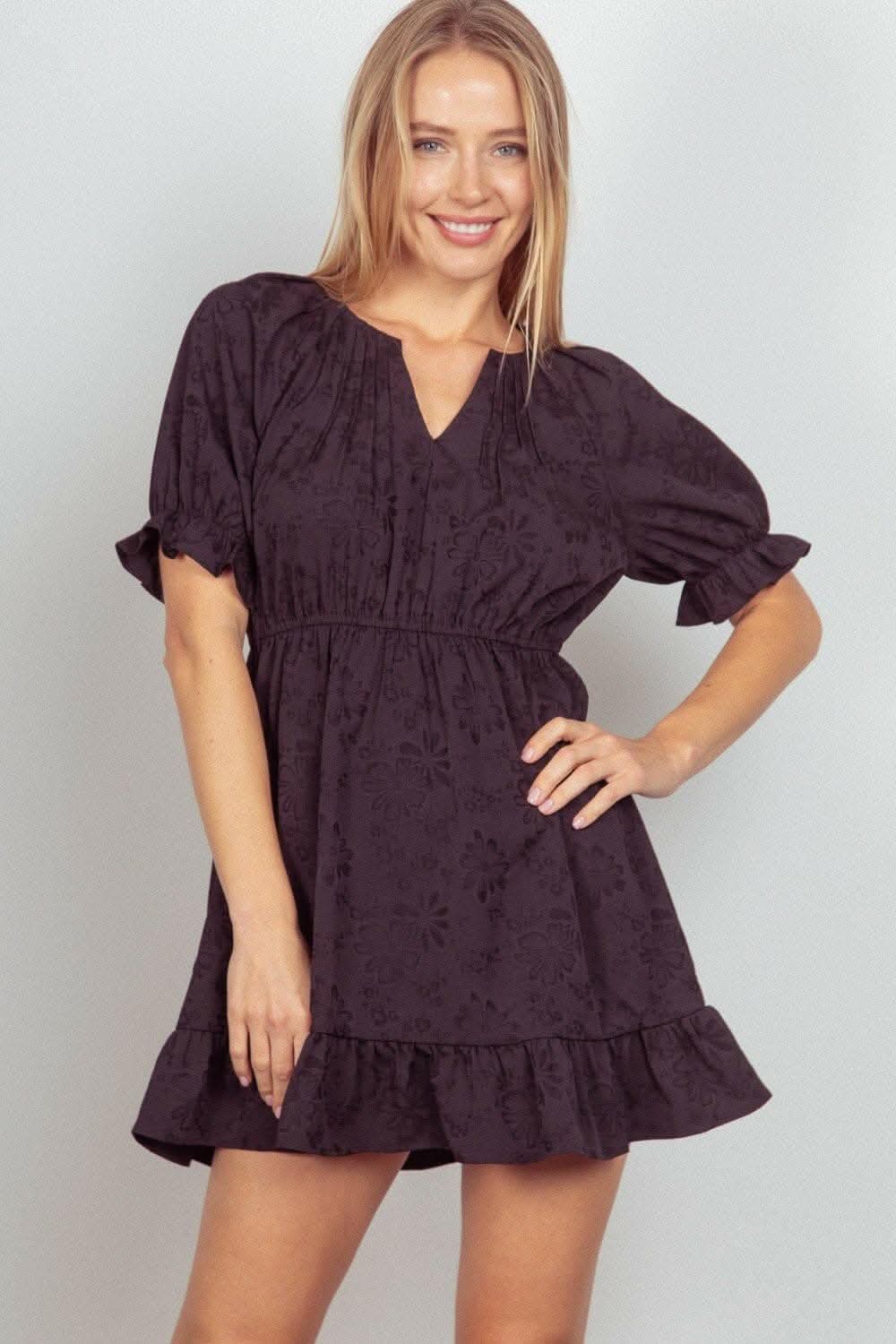 Enchanting Floral Elegance Mini Dress 