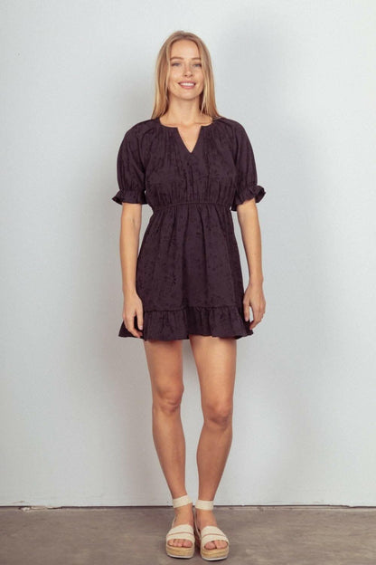 Enchanting Floral Elegance Mini Dress 