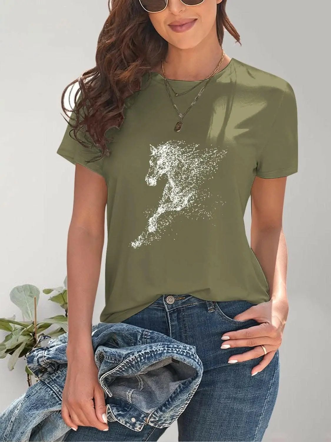 Equestrian chic short-sleeve tee - Love Salve 