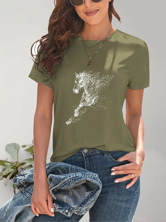 Equestrian chic short-sleeve tee - Love Salve 