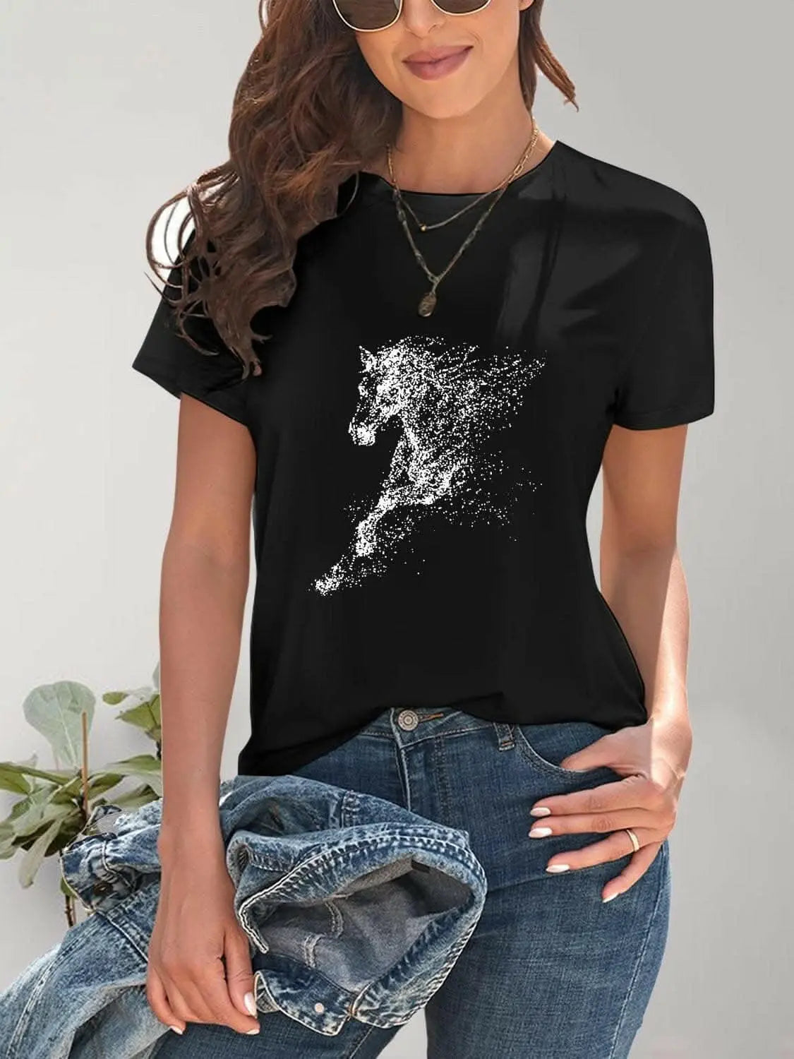 Equestrian chic short-sleeve tee - Love Salve 