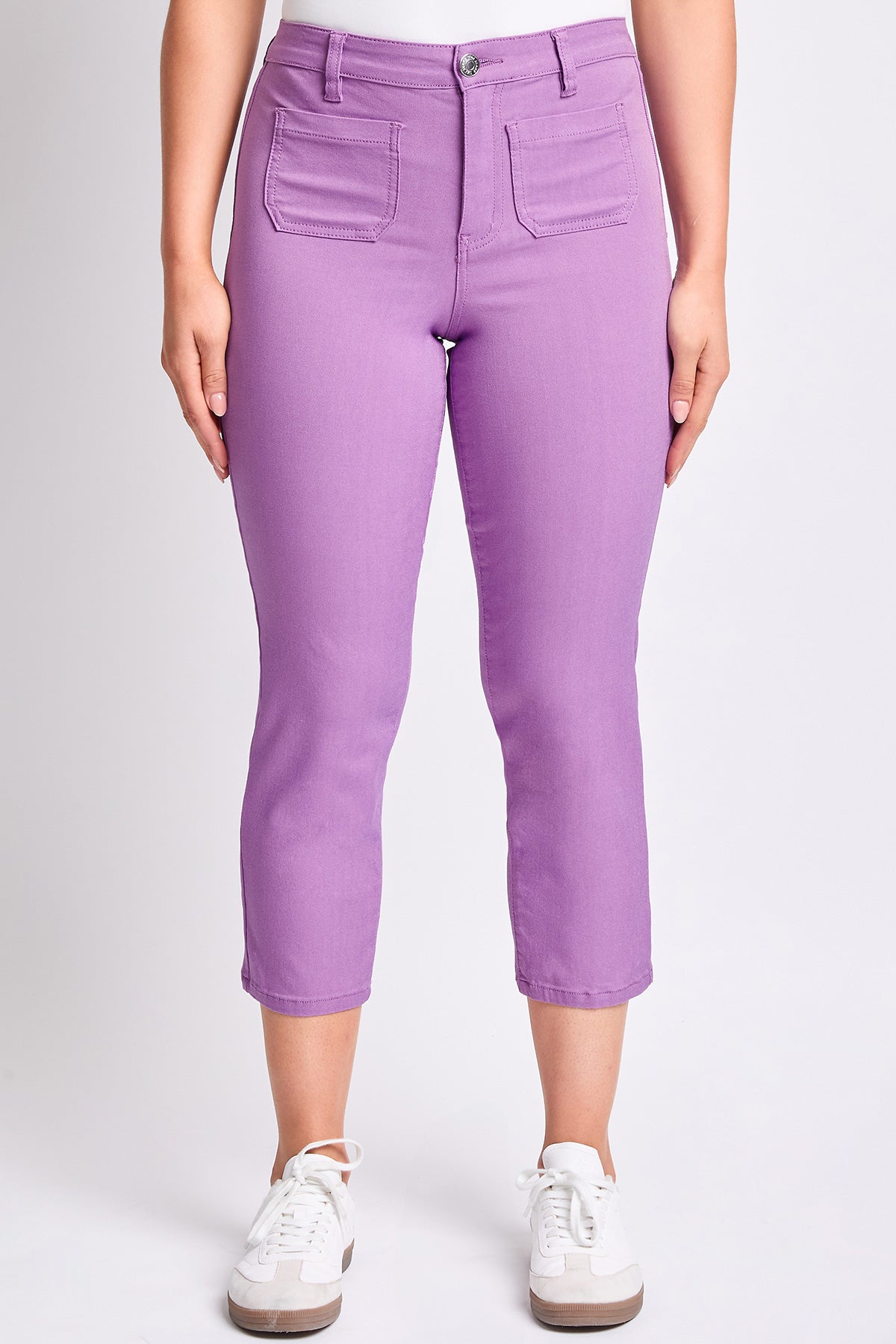 YMI JEANS Women's Hyperstretch Crop Straight Pants styled for a chic, comfortable look, suitable for various occasions.