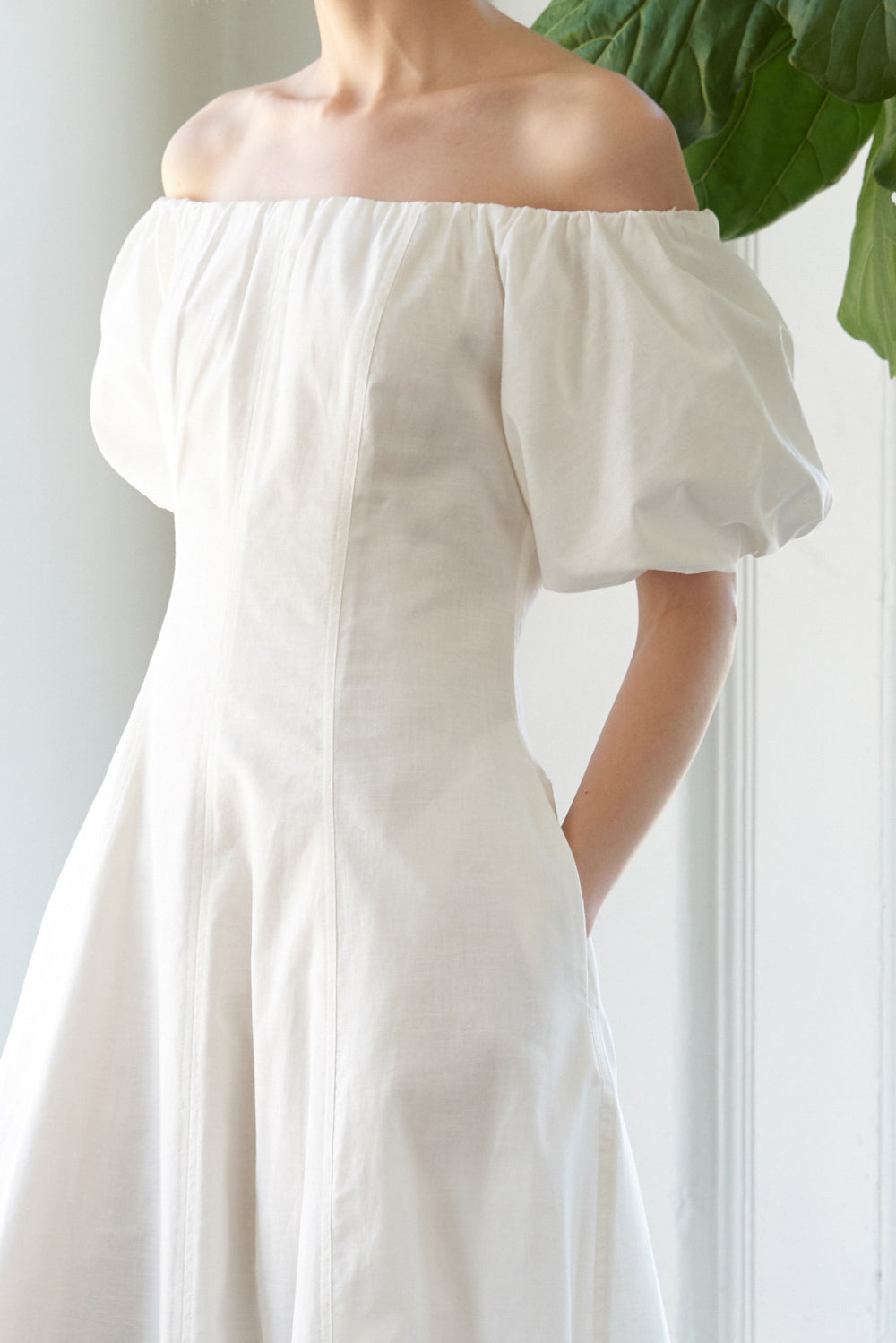 PROTECTING MY PEACE WOVEN MIDI DRESS Flying Tomato