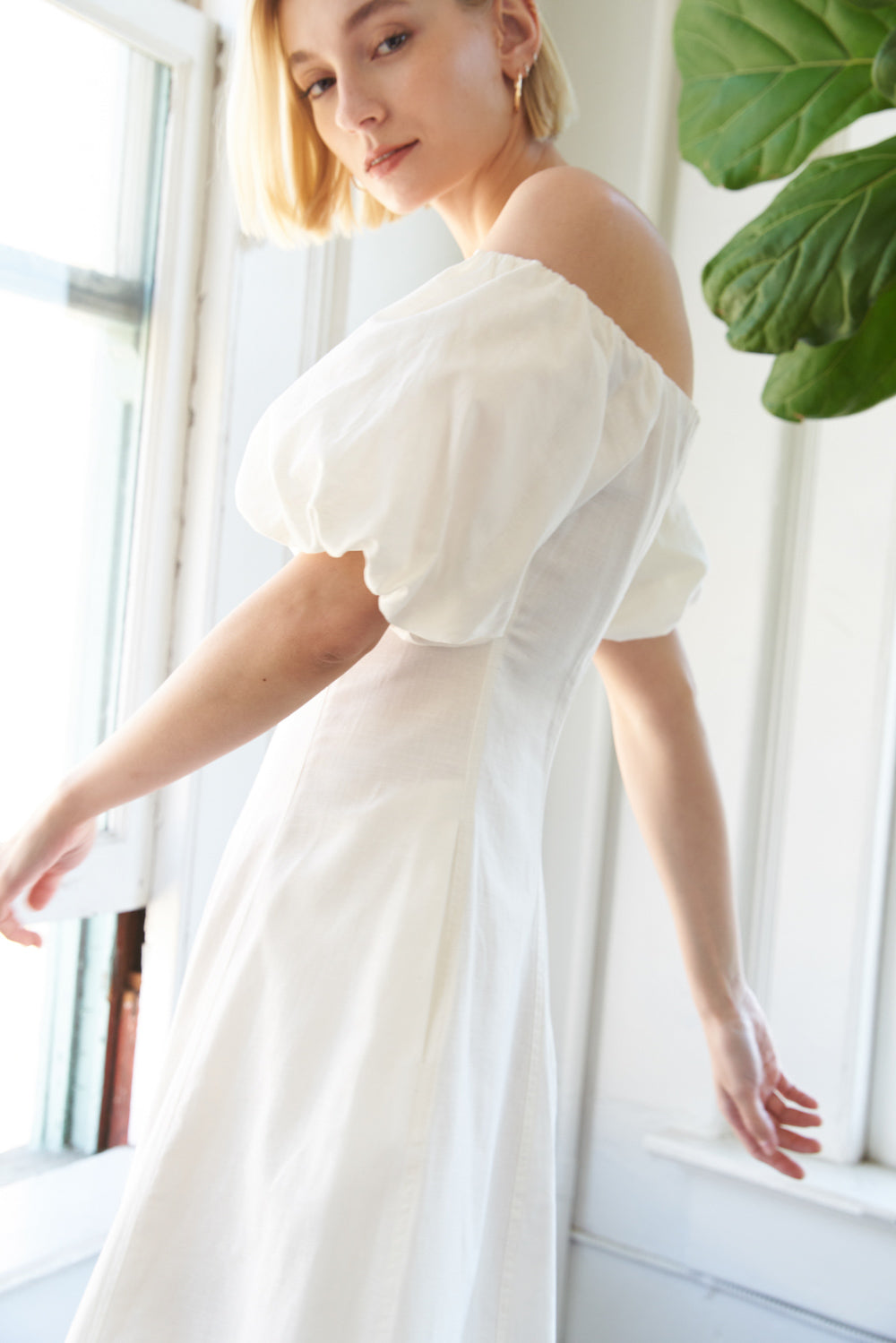 PROTECTING MY PEACE WOVEN MIDI DRESS Flying Tomato