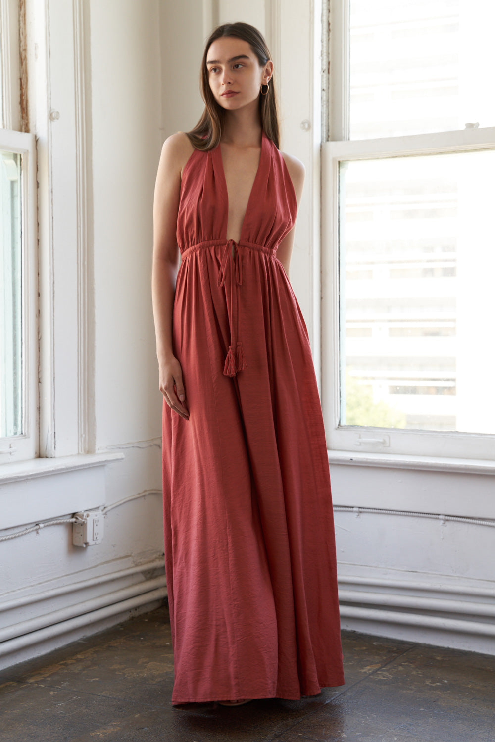 SHARE YOUR GLOW WOVEN MAXI DRESS Flying Tomato