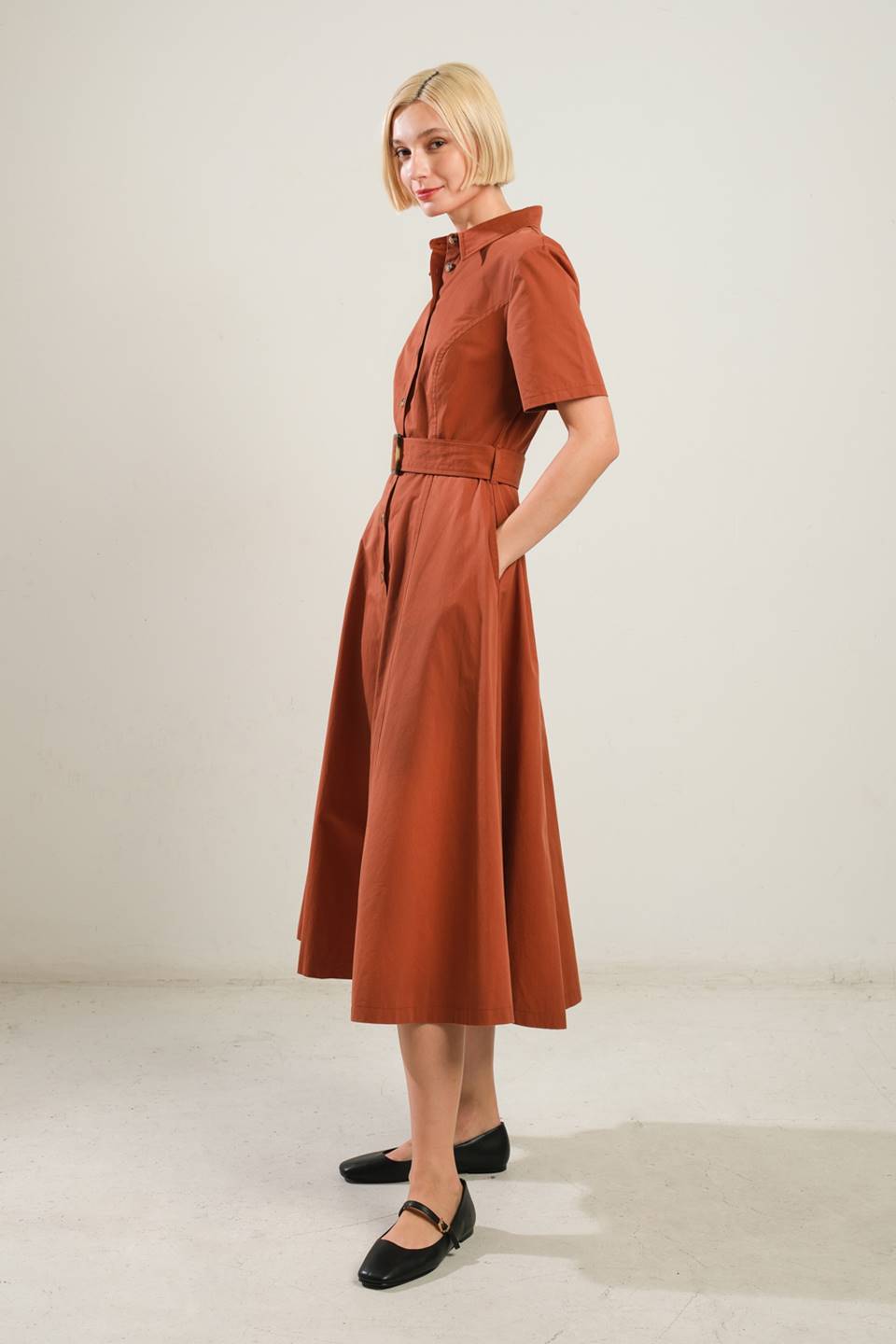 LUXE LIVING WOVEN MIDI DRESS Flying Tomato