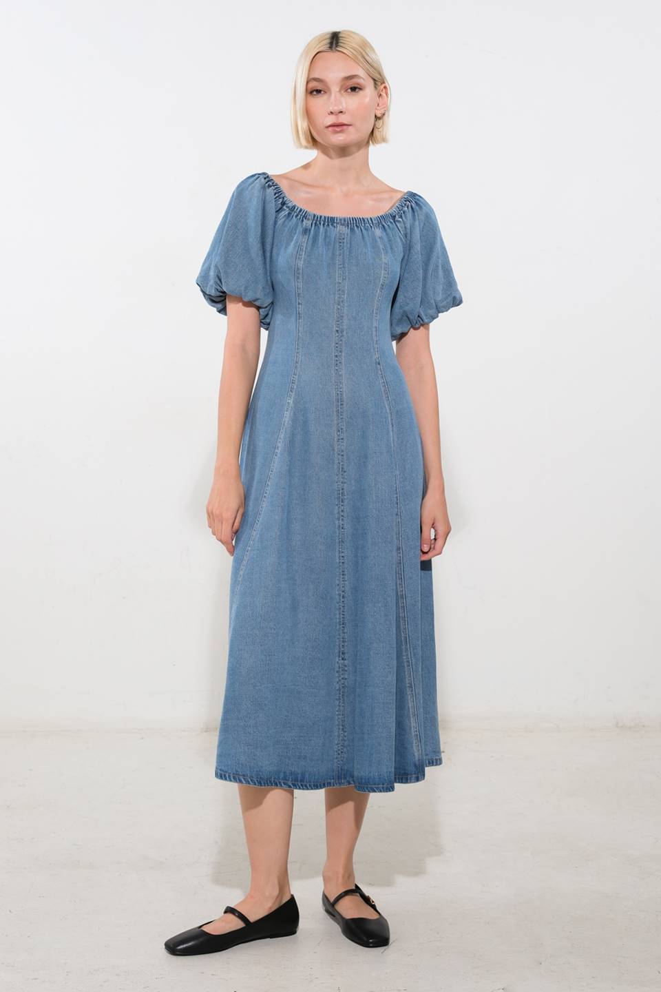 COASTAL CUTIE TENCEL MIDI DRESS Flying Tomato