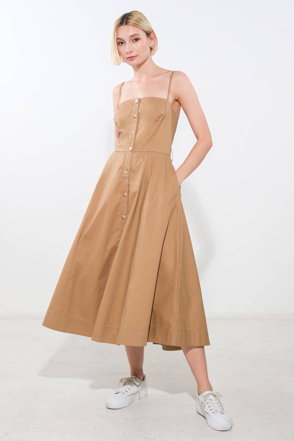 PROOF OF PERFECTION WOVEN MIDI DRESS Flying Tomato