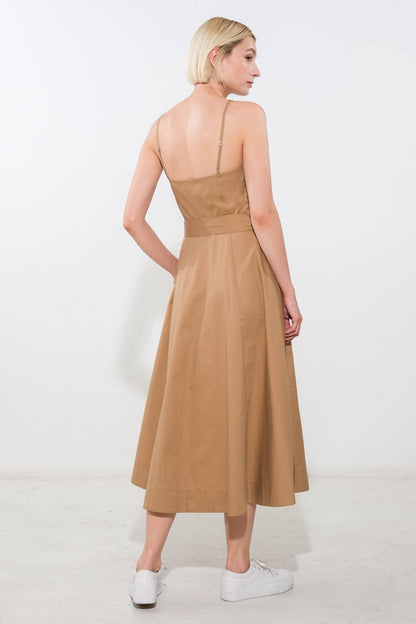 PROOF OF PERFECTION WOVEN MIDI DRESS