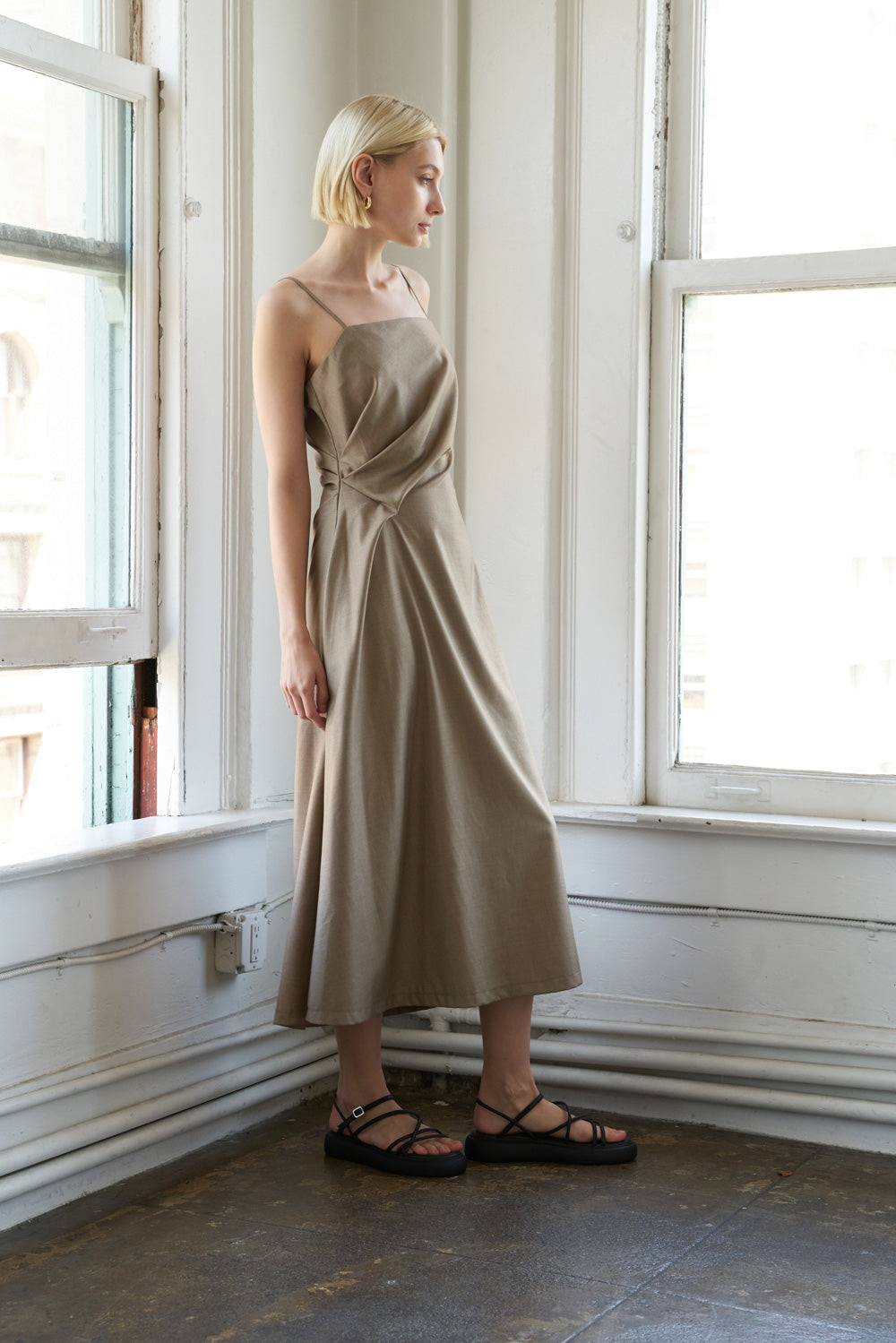 HAPPILY YOURS WOVEN MIDI DRESS Flying Tomato