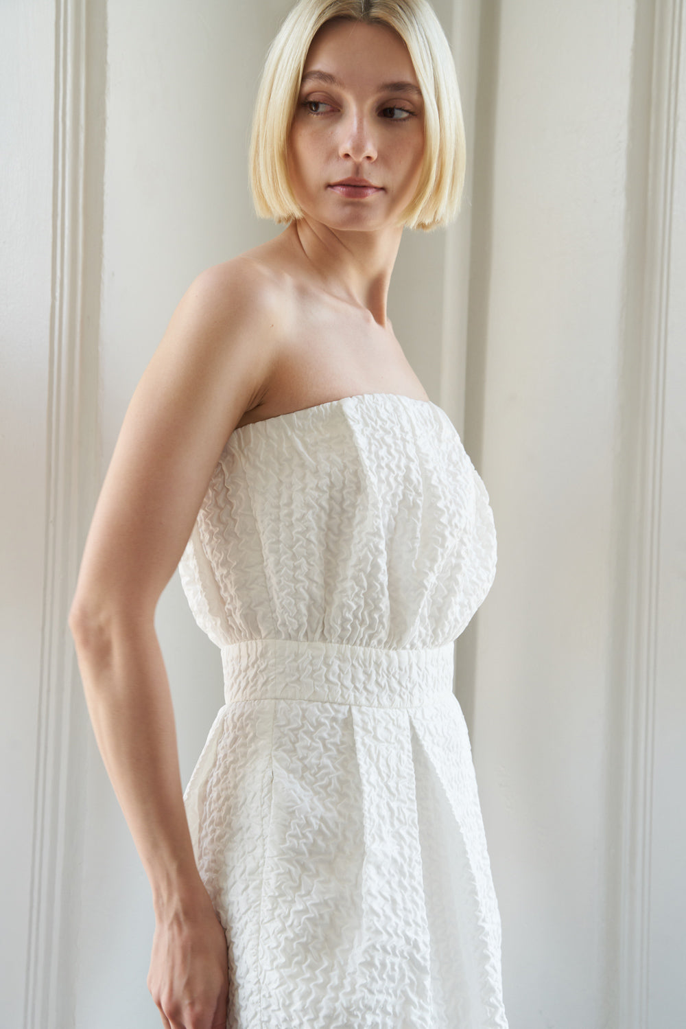 IN DOLLY WE TRUST WOVEN MIDI DRESS Flying Tomato