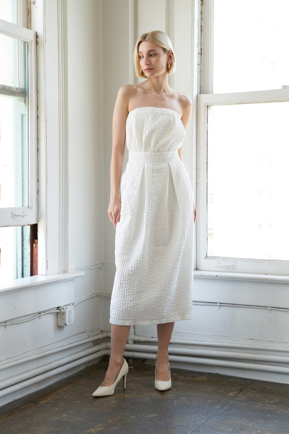 IN DOLLY WE TRUST WOVEN MIDI DRESS Flying Tomato