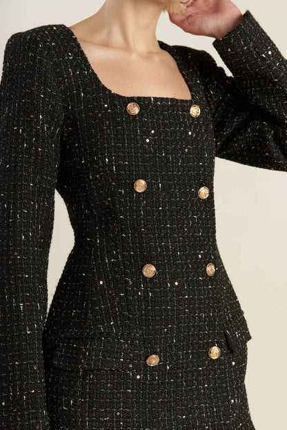 HEART UNBOUND TWEED MINI DRESS