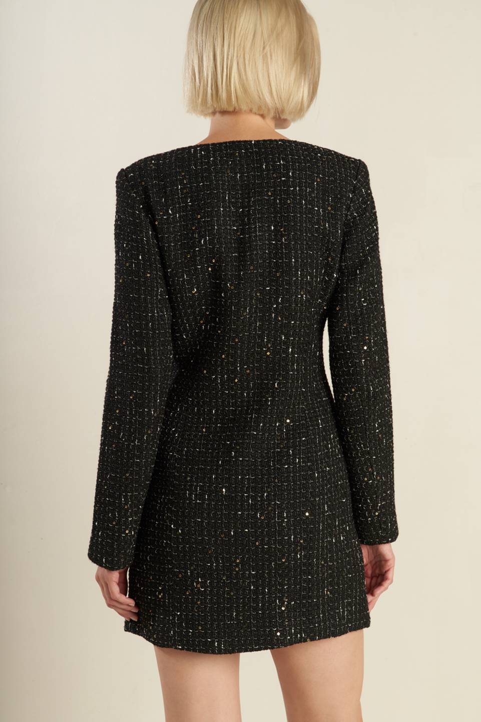 HEART UNBOUND TWEED MINI DRESS Flying Tomato