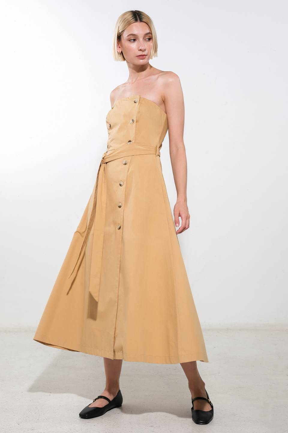 FOLLOW YOU EVERYWHERE WOVEN MIDI DRESS Flying Tomato