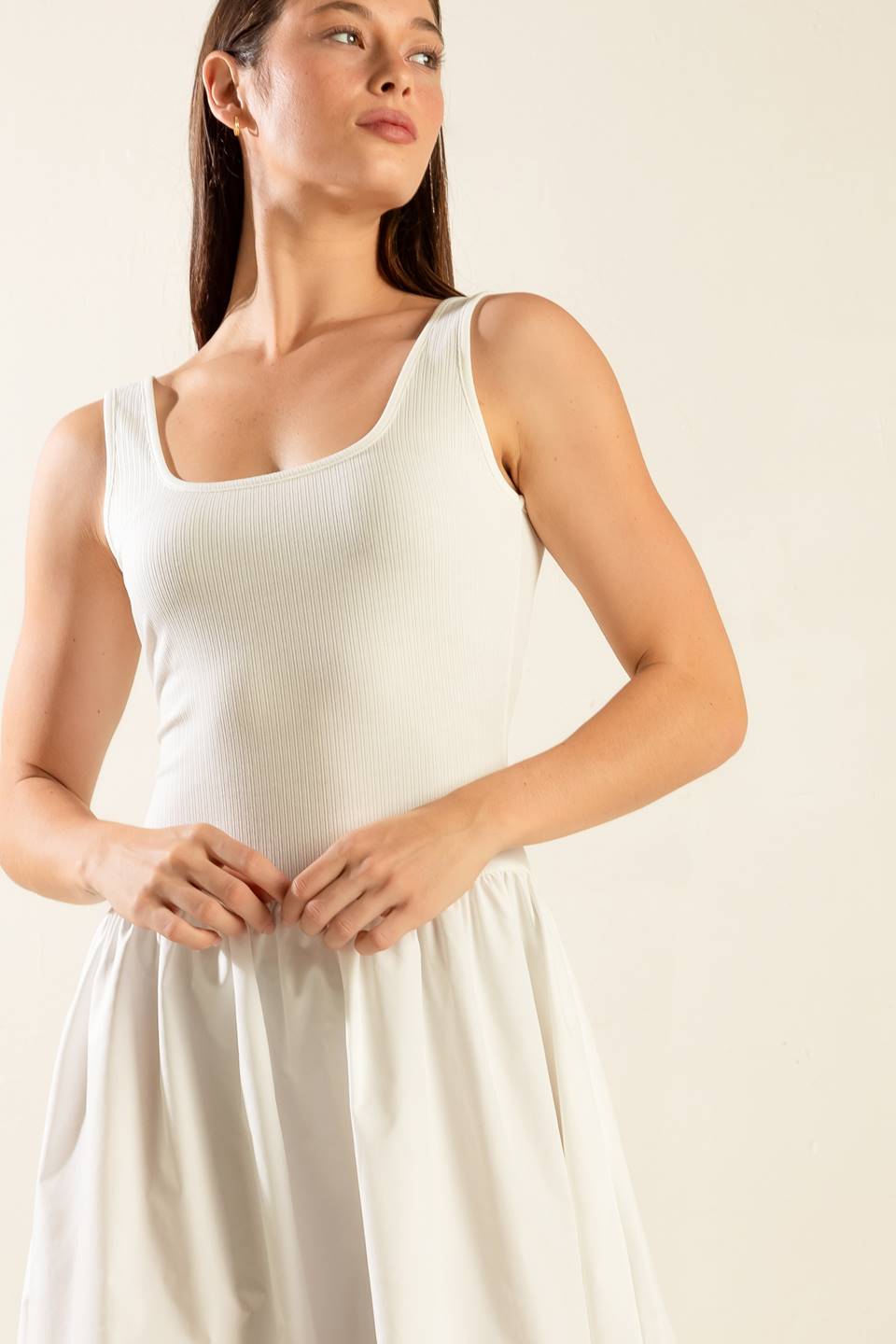 LIGHT UP THE SKY WOVEN MIDI DRESS Flying Tomato