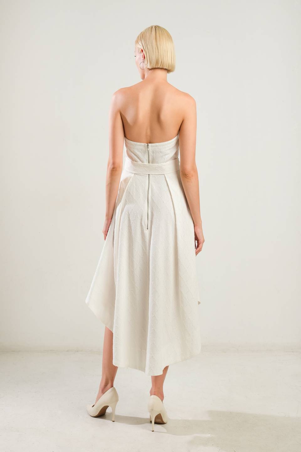 LIFE'S COMPASS WOVEN MIDI DRESS Flying Tomato