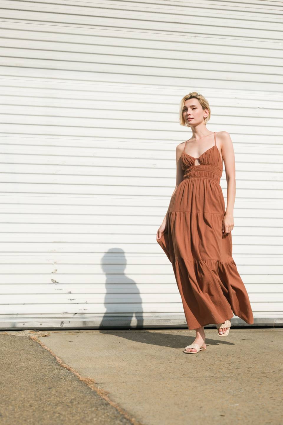 EFFORTLESS ELEGANCE WOVEN MAXI DRESS Flying Tomato