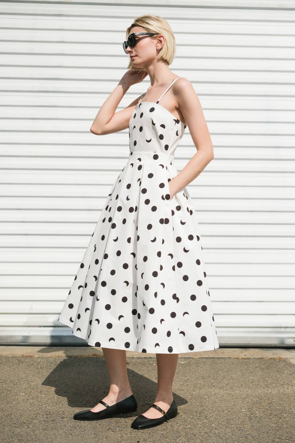 HARMONY HORIZON WOVEN MIDI DRESS Flying Tomato