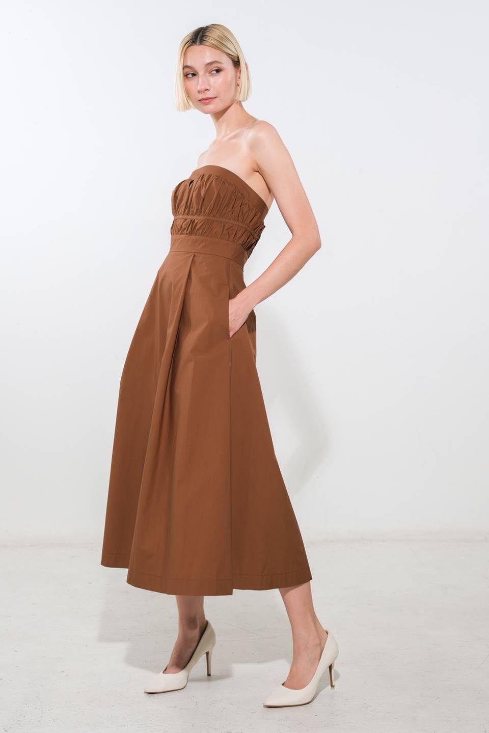 MYSTIC MUSE WOVEN MIDI DRESS Flying Tomato