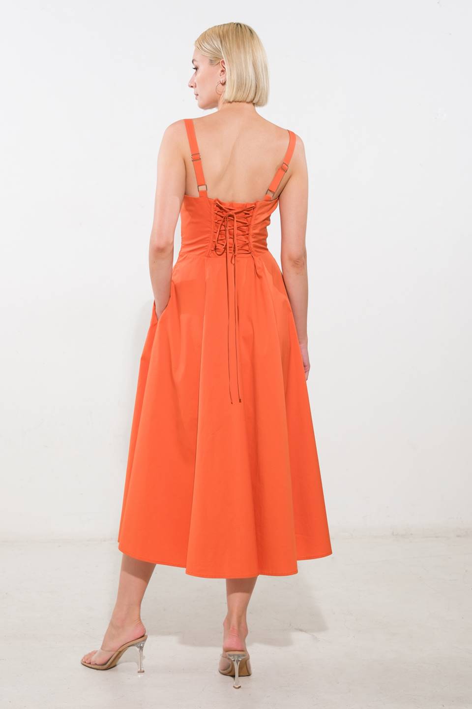 OCEANIC OPULENCE WOVEN MIDI DRESS Flying Tomato