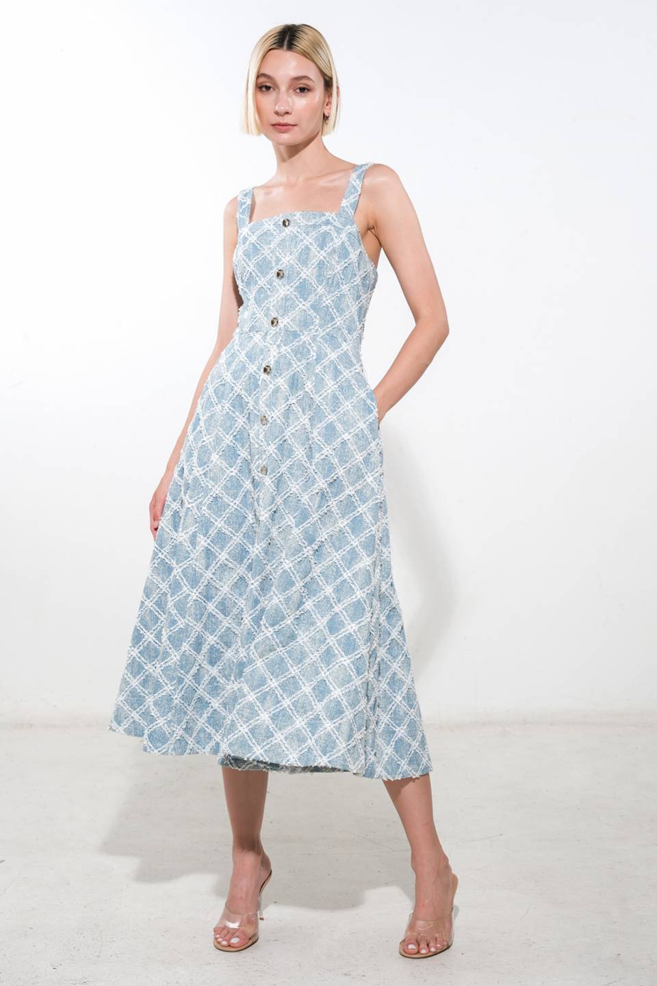 MADE TO BELIVE DENIM MIDI DRESS