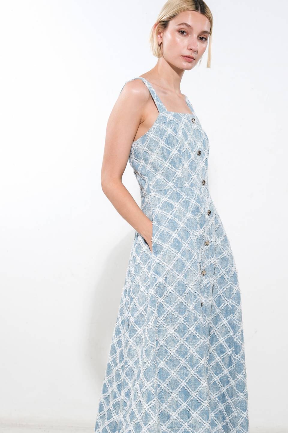 MADE TO BELIVE DENIM MIDI DRESS Flying Tomato