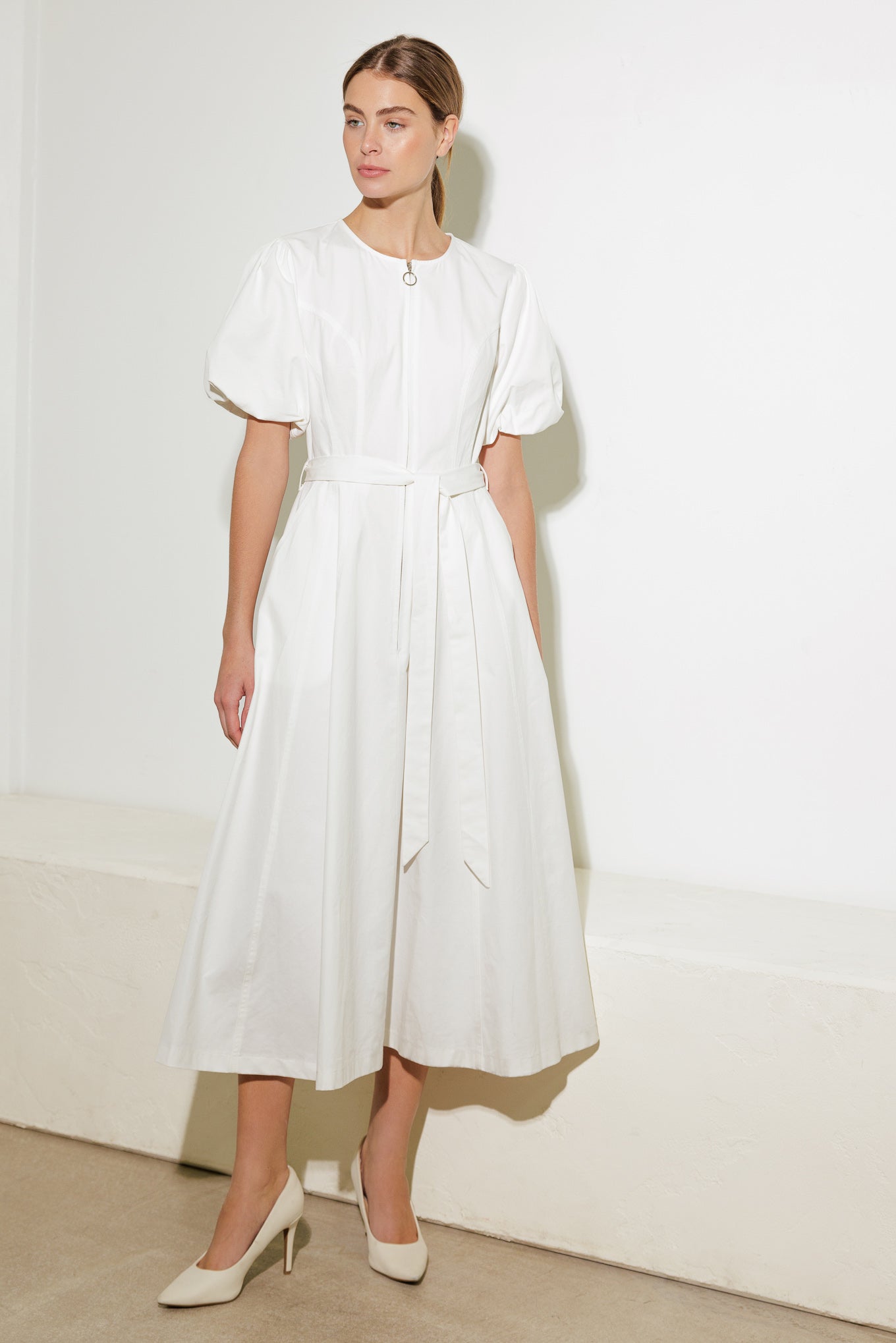 WHAT DO YOU MEAN WOVEN MIDI DRESS Flying Tomato